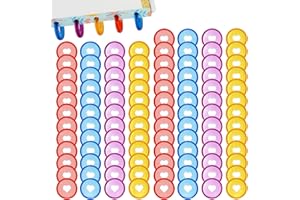 Haploon 100 Pieces 1 Inches Mini Plastic Book Binding Discs,25 Colors Binding Ring Discs Expansion Discs Mushroom Hole Loose Leaf Ring Round Binding Mini Disc Buckle Hoop for DIY Notebooks Planners