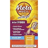 Metamucil Fiber, 4-in-1 Psyllium Fiber Supplement, Sugar-Free Powder Single-Serve Packets, Orange Flavored Drink (Packaging M