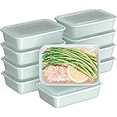 Bentgo Prep - 20-Piece 1-Compartment Reusable Meal Prep Containers with Lids, PFAS & BPA Free Materials, Durable, Microwave, Freezer, & Dishwasher Safe To Go Food Storage (Mint)