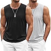 COOFANDY Men's Workout Tank Top 2 Pack Casual Soft Sleeveless Gym Muscle Shirts Bodybuilding Tee