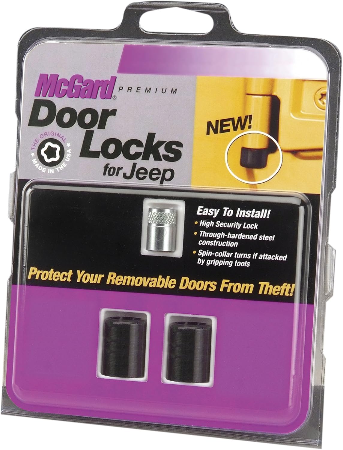 Amazon Com Mcgard 76058 Black Jeep Wrangler Tj Lj Door Locks Set Of 2 Automotive