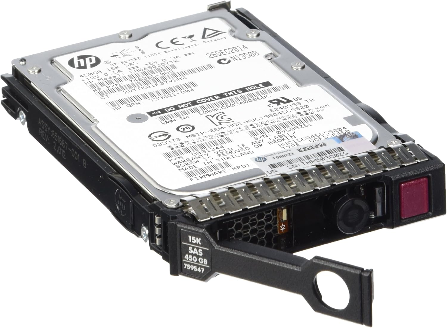 HP 450GB 12G SAS 15K RPM SFF (2.5Inch) SC Enterprise 3yr Warranty Hard