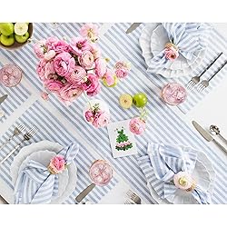 Solino Home Stripe Linen Table Runner 48 inch