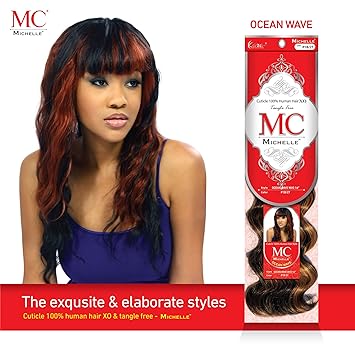 Amazon Com Michelle Human Hair Blend Weave Ocean Wave Curl 14