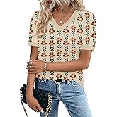 Zeagoo Womens Short Sleeve Sweaters 2026 Summer Lightweight V Neck Pullover Tops Dressy Business Casual Blouses Clothes