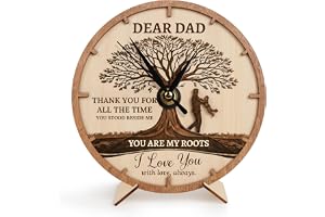 HYPERI Fathers Day Dad Gifts from Daughter, Son, Unique Dad Clock for Dad Who Wants Nothing, Happy Birthday Presents for Elde