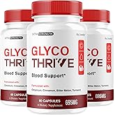 (3 Pack) Glyco Thrive Capsules - Official Glyco Thrive Premium Blood Support All Natural Advanced Formula Pills, GlycoThrive Maximum Strength Vitamins for Health & Wellness, 180 Capsules for 3 Months