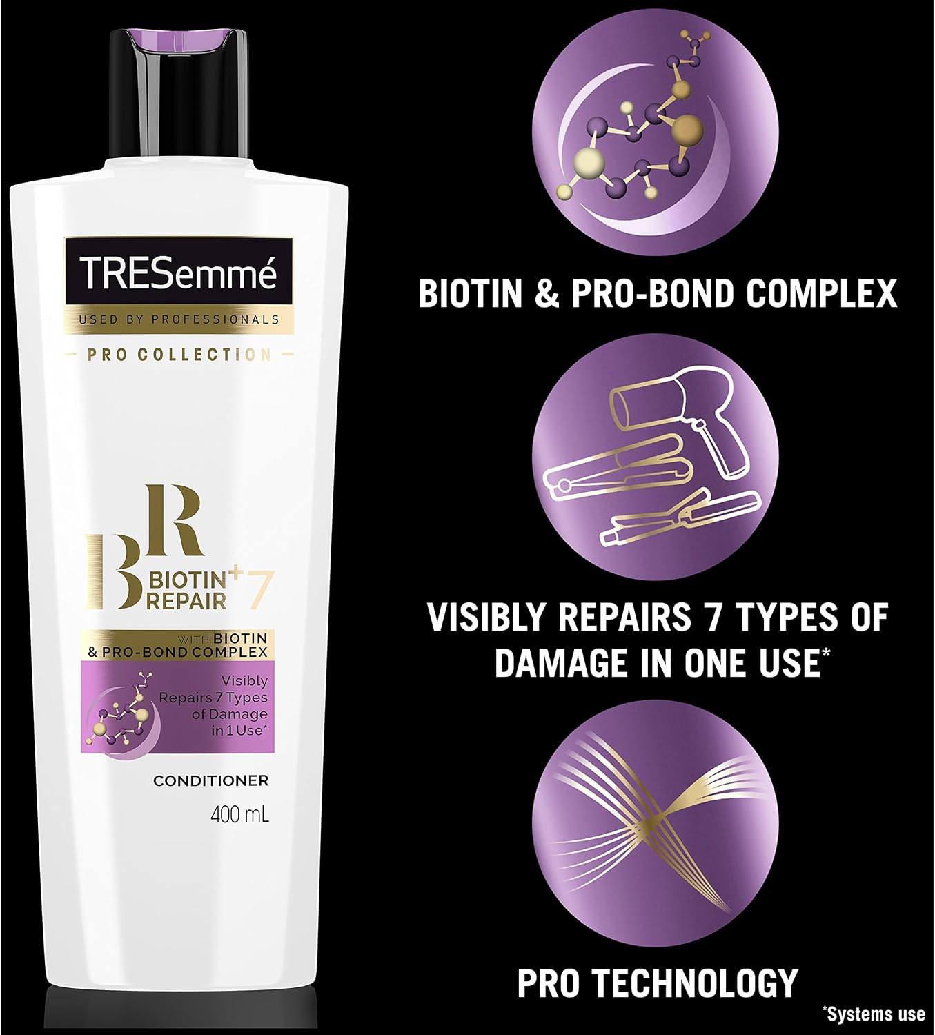 TRESemme Smooth Hydrating And Moisturising Biotin Conditioner for Men And Women Professional Deep Cleansing And Repair for Damaged Hair 4 Months Supply Bulk Pack (6 x 400 ml) - Image 4