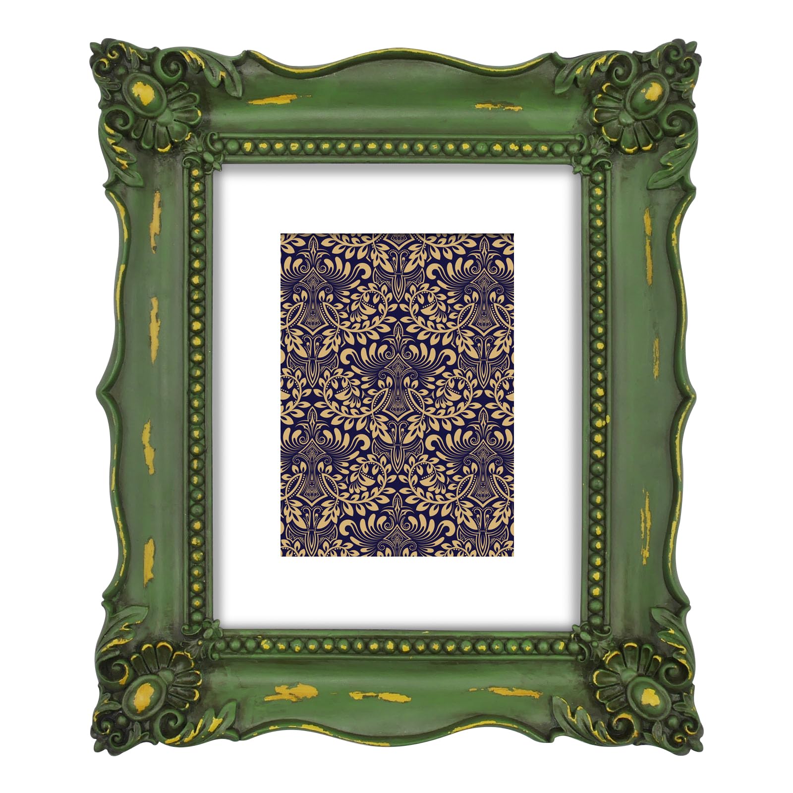 20x25 cm Picture Frame Baroque Picture Frames 8x10 inch Shabby Chic Photo Frames in Moss Green