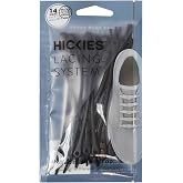 HICKIES No Tie Shoelaces For Adults Premium Black Shoe Laces For Sneakers No Tie Laces - 14 Elastic Waterproof Tieless Shoelaces, A Pair Unisex No Tie Running Shoe Laces One Size fit All