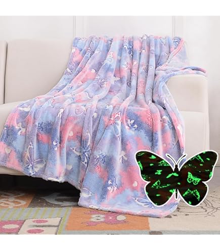 ACTOYS Couverture Licorne Phosphorescente pour Enfants, Couverture