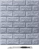 Art3d 10Pcs 3D Brick Wallpaper Grey Peel and Stick Waterproof Panels 14.5 Sq Ft