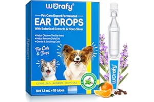 Ear Drops for Pets, Dogs & Cats, 10 X 1.5ml