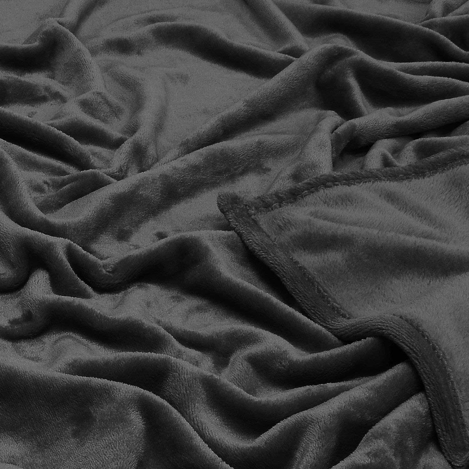 Catalonia Platinum Blanket with Sleeves, Ultra Plush Fleece Warm Blankets for Adult Women Men 185cm x 130cm, Black