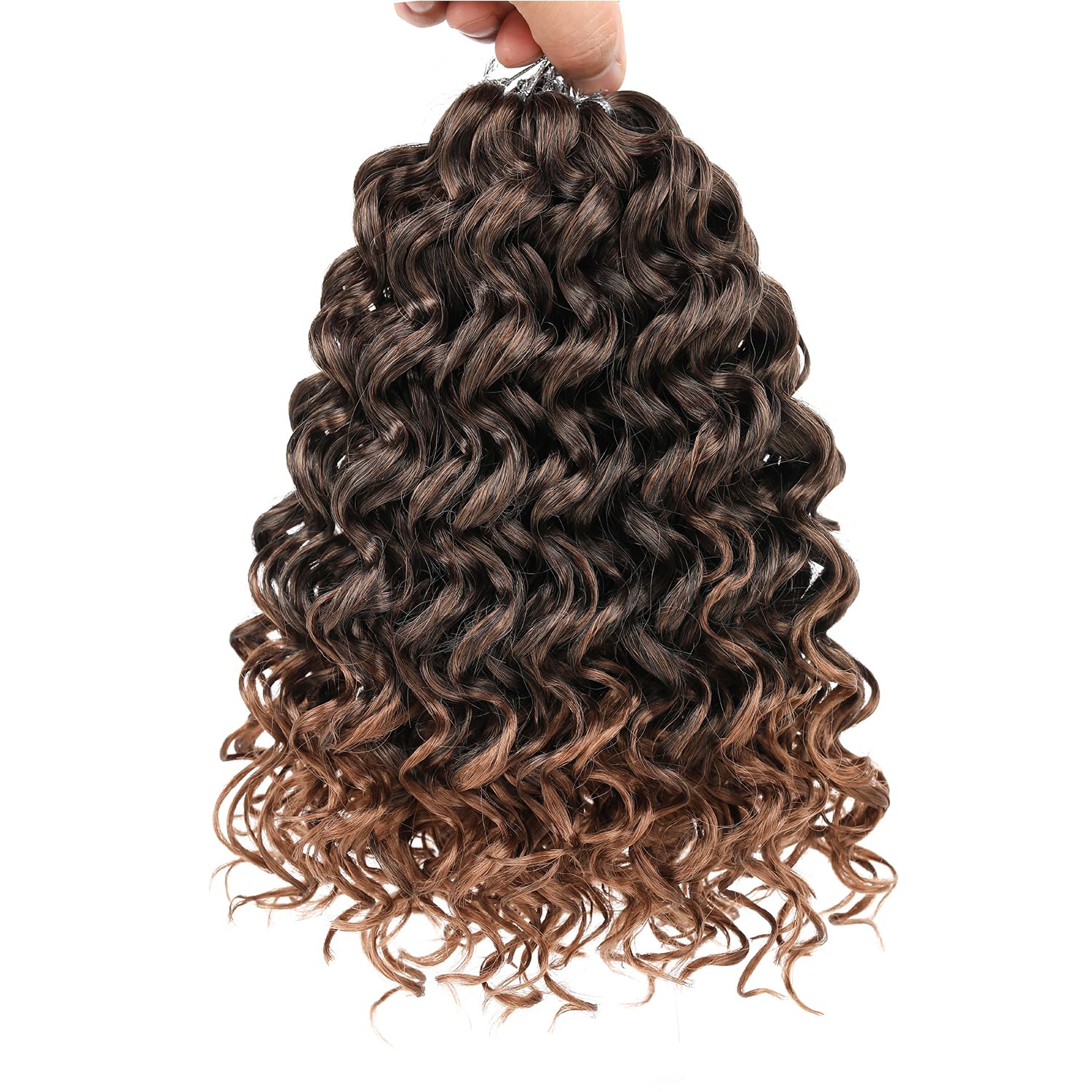 Mscat GoGo Curl Crochet Hair - 10 Inch Short Curly Synthetic Braiding Hair Extensions - 8 Packs - Beach Curl, Water Wave, Deep Twist Crochet Braids — image 1