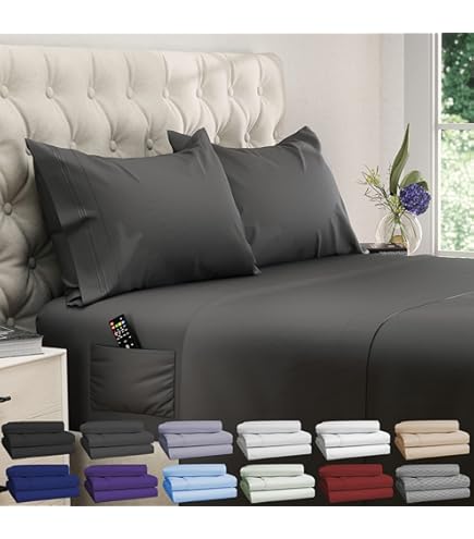 Amazon.com: Bedsure Deep Pocket King Sheet Set - Fits Mattresses