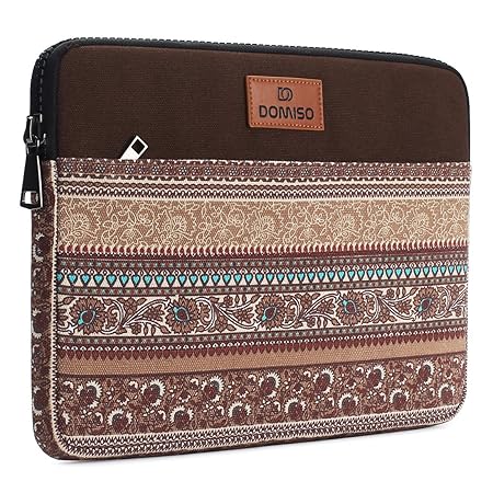 DOMISO 10 zoll Tablette Sleeve Hülle Tasche Canvas Fabric Flower Pattern Abdeckung für 2017 New 9.7' iPad / iPad Pro / 10.5”i