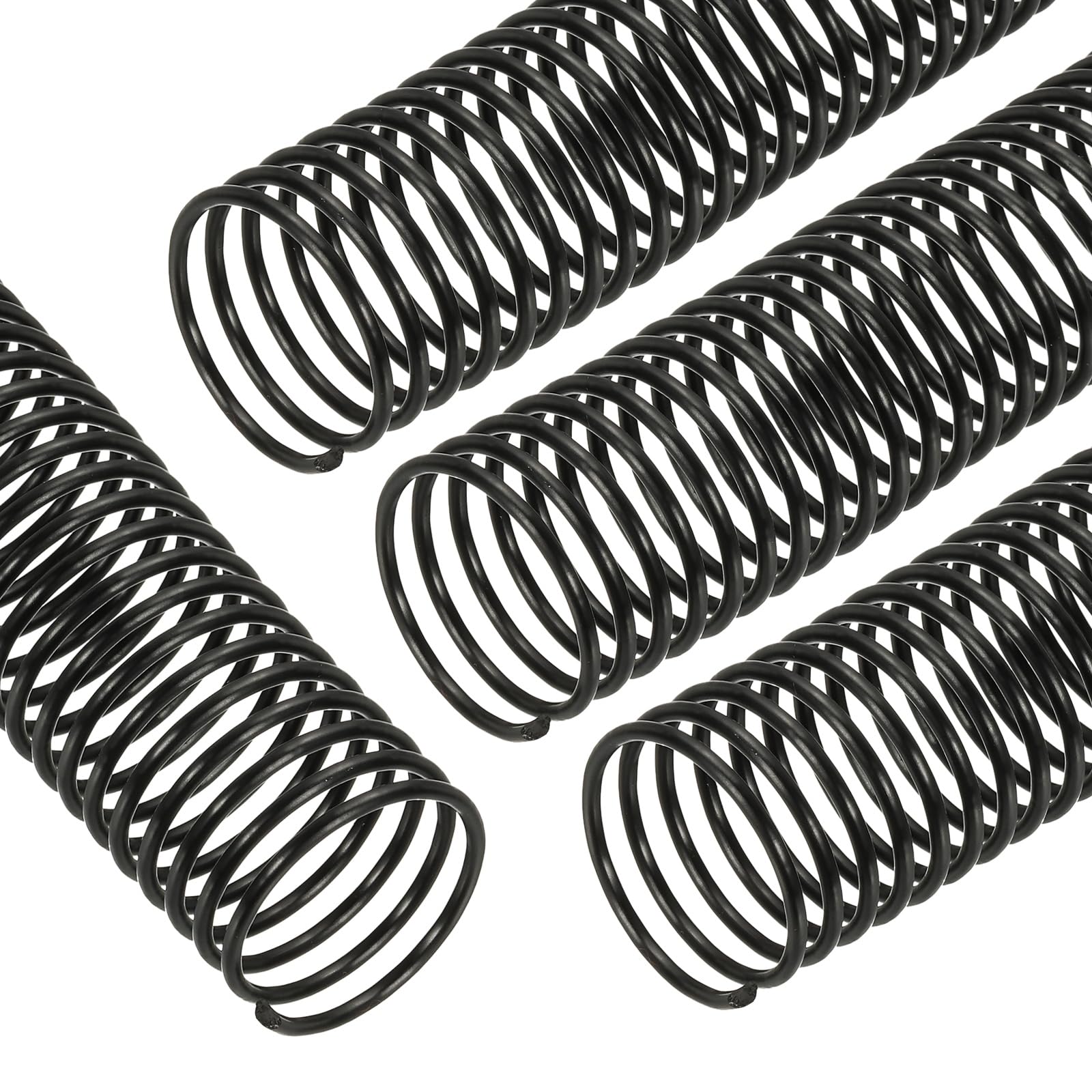 Photo 1 of PATIKIL 50 Pack Plastic Spiral Binding Coils, 32mm(1-1/4") Binding Coils 260 Sheet Capacity Spiral Binder Rings 4:1 Pitch for Office Classroom, Black