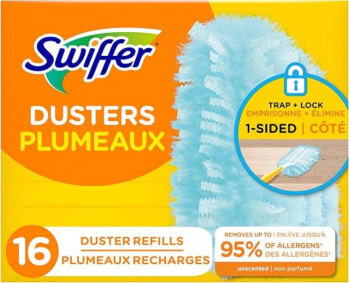Swiffer Dusters Refill for Cleaning, Feather & Microfiber Duster Alternative, Unscented, 16 Count