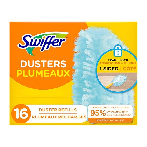 Swiffer Dusters Refill for Cleaning, Feather & Microfiber Duster Alternative, Unscented, 16 Count