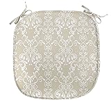 Ambesonne Beige Chair Seating Cushion, Lace