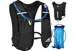 ONETOALL Running Vest for Women & Men, Lightweight 150g Hydration Backpack, 5.5L Pack for Trail Running, Marathon, Hiking, Cy