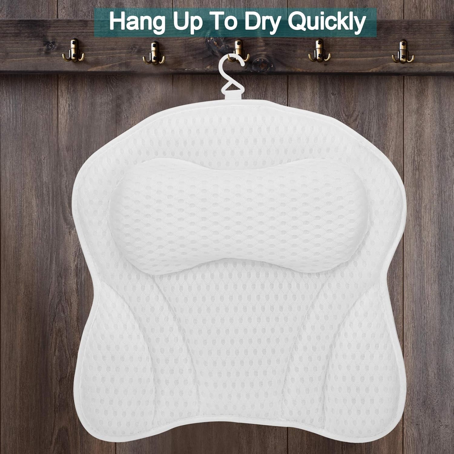 BEISHIDA Bath Pillow, Luxury Bathtub Pillow Spa Bath Pillows for Tub Neck Shoulder Back Support, 4D Air Mesh and 6 Strong Suction Cups - Fits All Bathtub, Hot Tub, Jacuzzi Home Spa for Men Women : Beauty