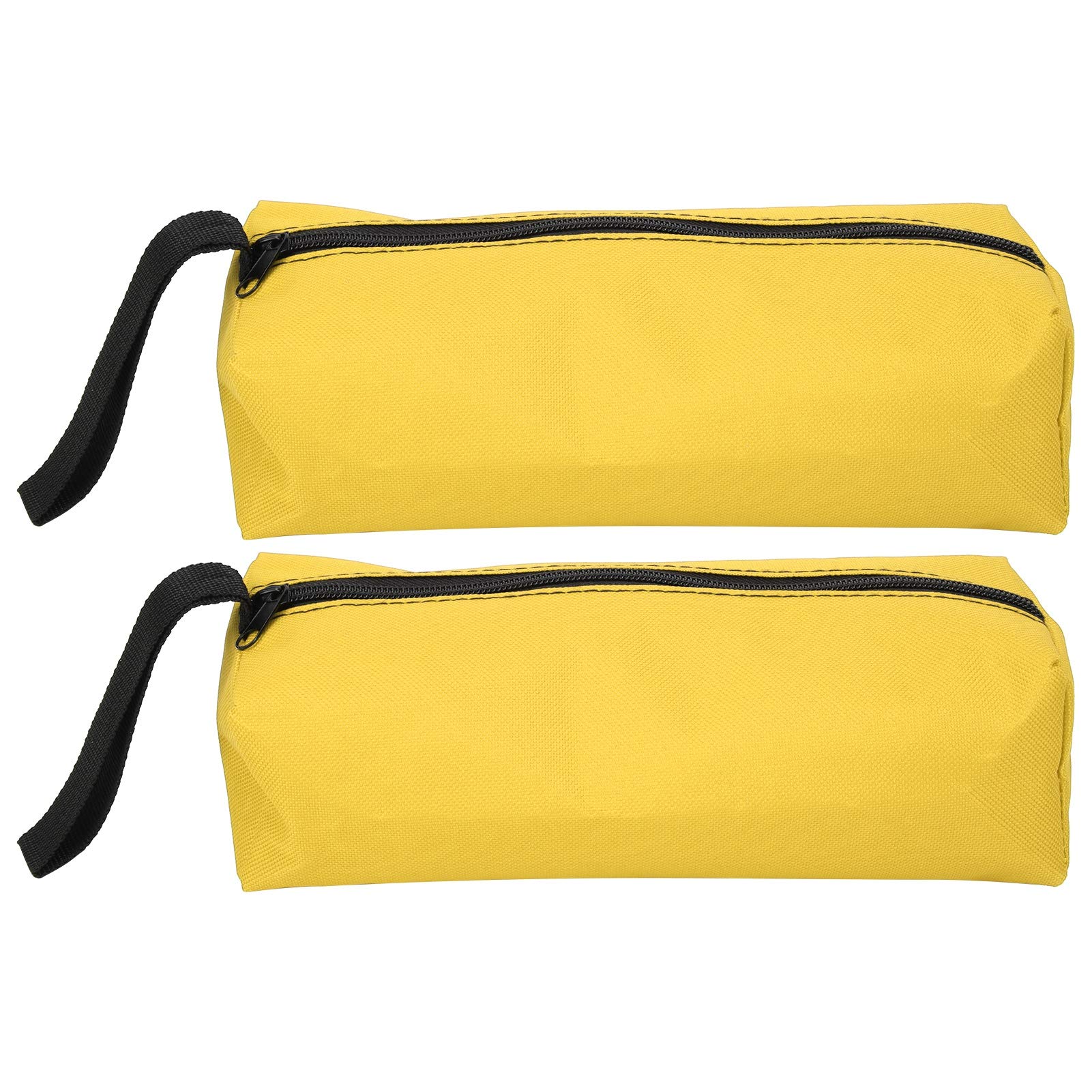 2PCS Small Portable Tool Bag Tool Canvas Storage Bag Multifunctional Clip-on Zipper Tool Bag Multi-Purpose Storage Organizer Zipper Bag(Yellow)