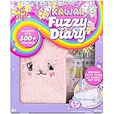 Just My Style Kawaii Fuzzy Diary, 40-Page Cute Notebook for Kids, Includes Over 300 Cute Stickers & Fluffy Pom Pen, Fun Kids Journal, Kawaii Notebook, Notebook for Girls, Great Girls Gifts Age 6-8