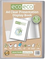 eco-eco A4 50 Percent Recycled 10 Pocket Clear Presentation Display Book