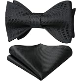 Bow Ties for Men Check Plaid Self Tie Bow Tie and Pocket Square Bowtie Formal Tuxedo Wedding Bowties Handkerchief Set