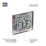 BG Electrical 3-Pole Fan Isolator Switch, Black Nickel, 10AX, 2-Way Nexus Metal view 4