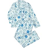 WDIRARA Women's Floral Tiger Print Pajama Set Long Sleeve Button Down Lounge Pants Sets