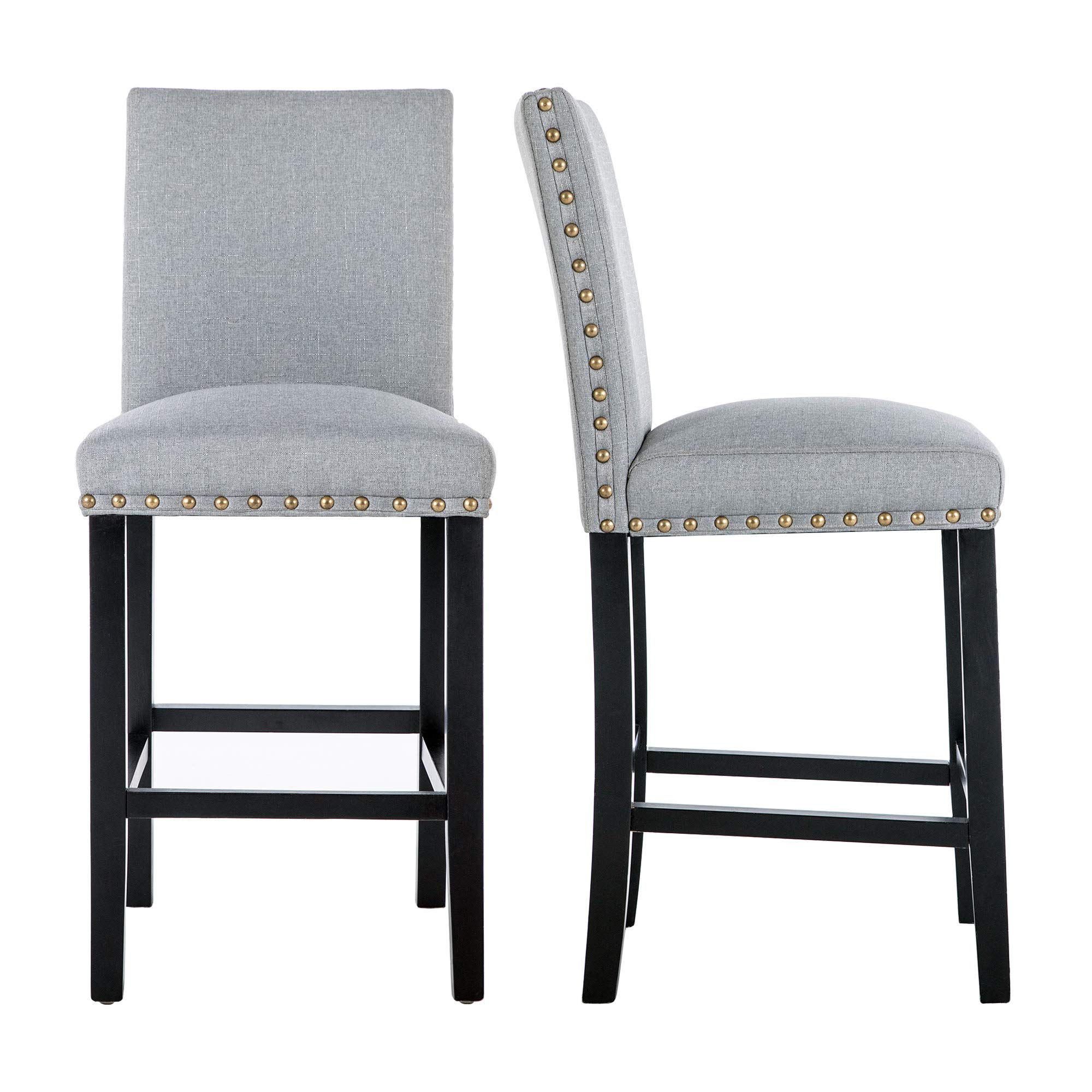 Dagonhil 25 Inch Counter Height Bar Stools With Bronze Nail