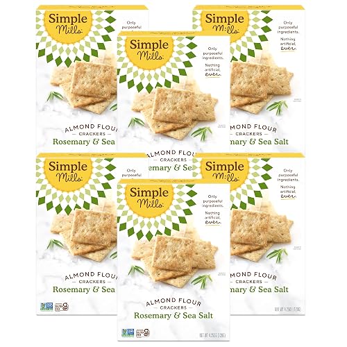 Simple Mills Almond Flour Crackers, Rosemary & Sea Salt - Gluten Free ...
