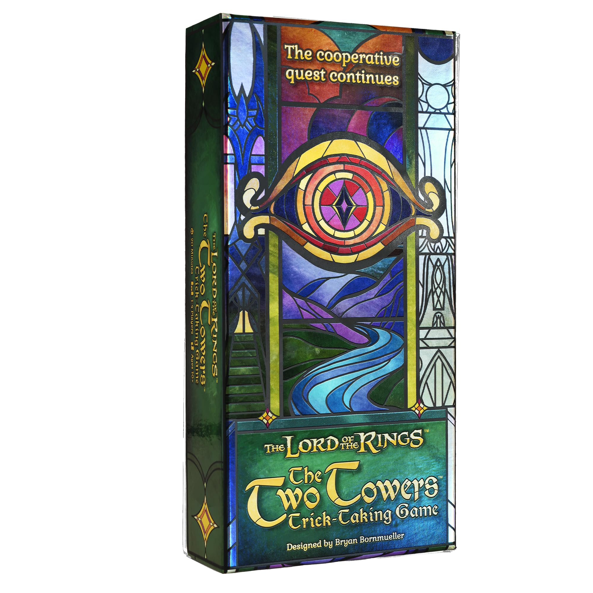Asmodee The Lord of The Rings The Two Towers Trick-Taking Game - A Cooperative Card Adventure! Strategy Game for Kids & Adults, Ages 10+, 1-4 Players, 20 Minute Playtime
