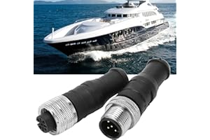 Nmea 2000 Terminator, Pair for NMEA2000 Male Female Terminator Resistor 5Pin M12 Thread IP67 Waterproof for Lowrance Networks