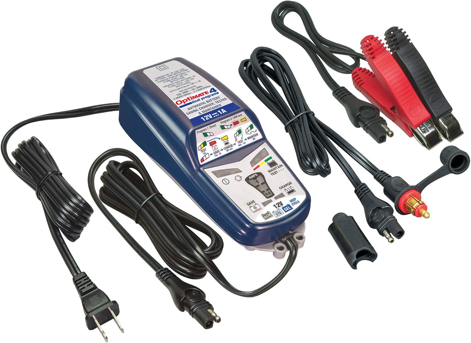 OptiMATE 4 CAN-bus edition, TM-351 8/9-step 12V 1A battery Saving charger-tester-maintainer: Automotive