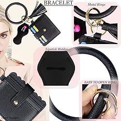 BIHRTC Wristlet Wallet Keychain with Lipstick