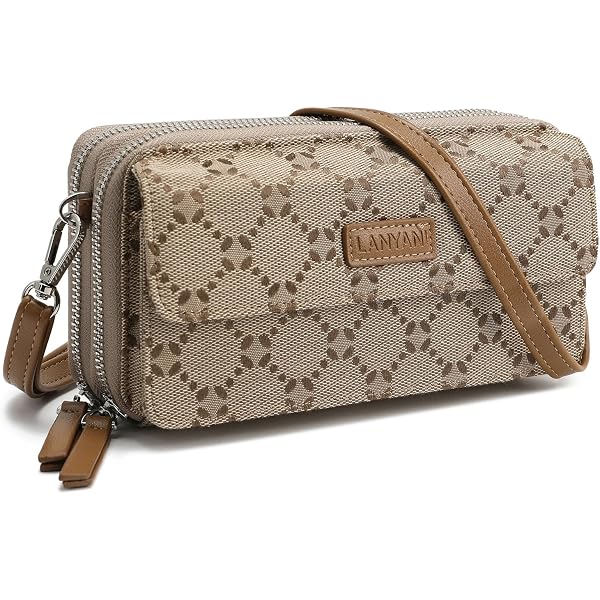 Women's Quilted Crossbody Bag - Unique Pattern Strap, Puffer PU Leather, Adjustable, Multiple Pockets
