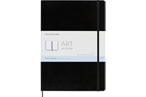 Moleskine Art Sketchbook, Hard Cover, A4 (8.25" x 11.75") Plain/Blank, Black, 96 Pages