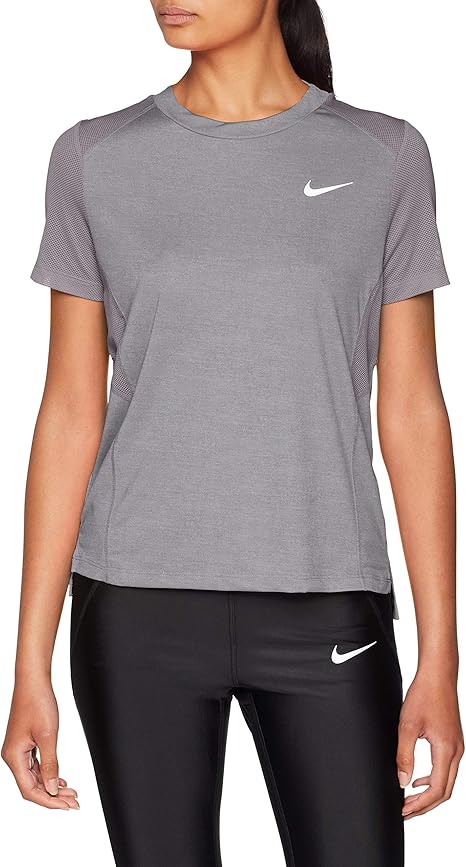 Amazon.com: Nike Womens Miler Short Sleeve Running Top, Gunsmoke/Heather, X-Small: Clothing