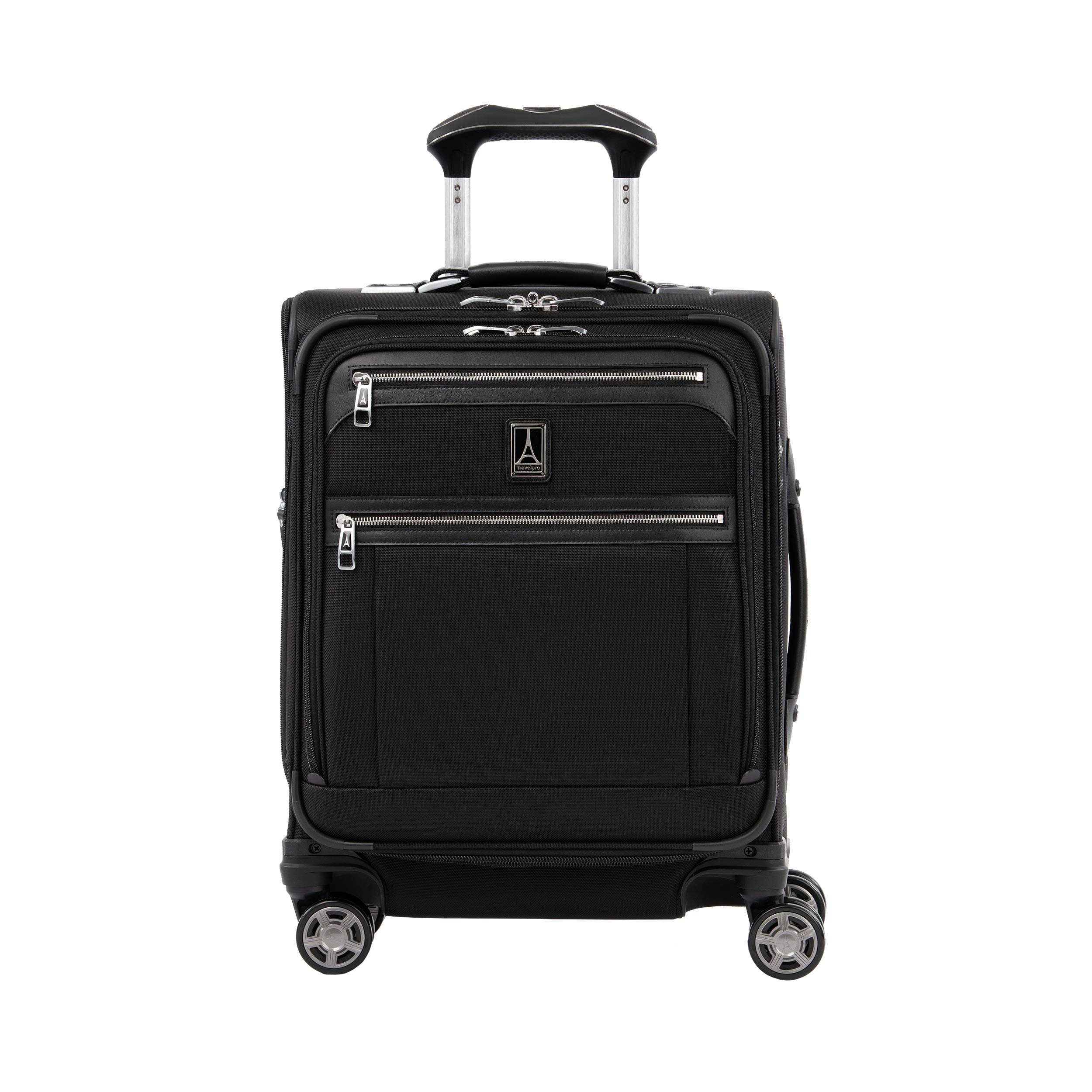 Travelpro Platinum Elite Carry-on Softside Spinner Suitcase 4 Wheels 21x16x8 Expandable and Durable 39 litres Magnetic Swivel Wheels Travel Luggage 10 Years Warranty