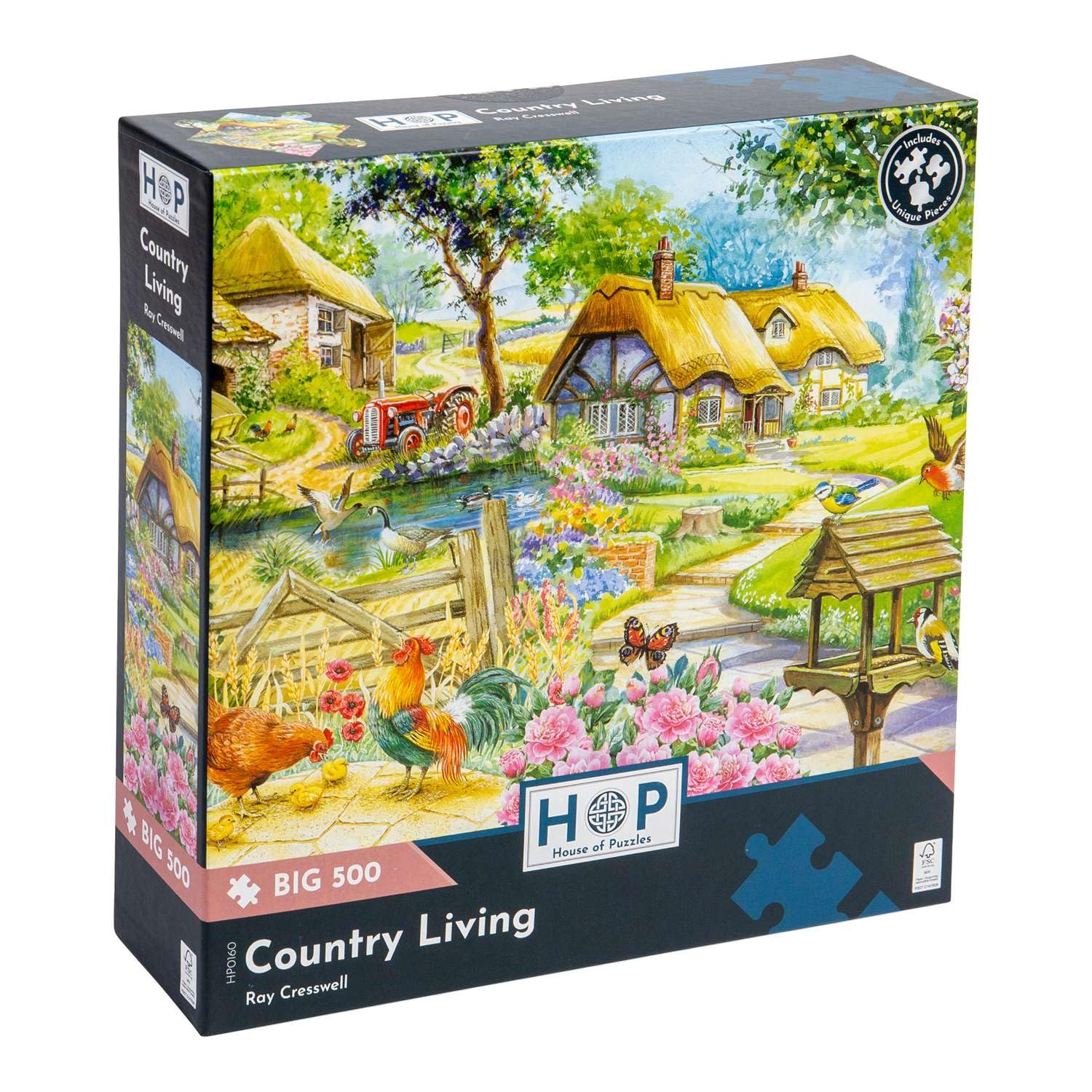 The House of Puzzles - Country Living Jigsaw - Big 500 Piece Jigsaws For Adults, Extra Large Pieces, Artist Illustrated, Scenic Landscape, Deluxe Puzzle Gifts — image 1