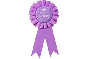 MGJSRNH It's My Birthday Ribbon,Satin Fabric Birthday Women or Men Tinplate Badge Pin,Happy Birthday Queen King Party Button Pins,Girls and Boy Brooches(Black)