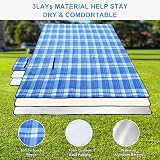 TKLake Extra Large Beach Blanket 210x200cm Waterproof Sandproof Orange Grey view 3