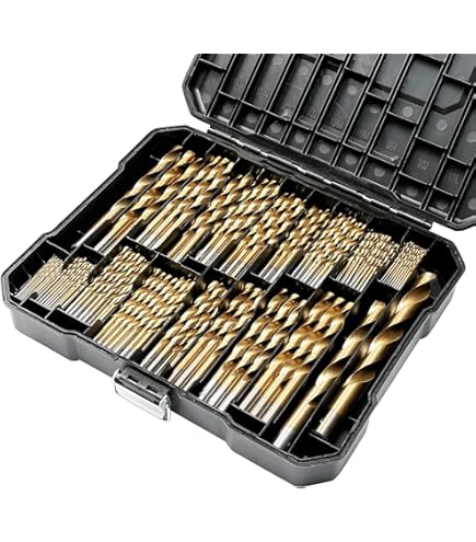 Toolant 1/2" Cobalt Drill Bit Set(Pro) Titanium Aluminum Nitride Coated ( TiAlN) With Bullet Point Tip, 5-Piece Bulk
