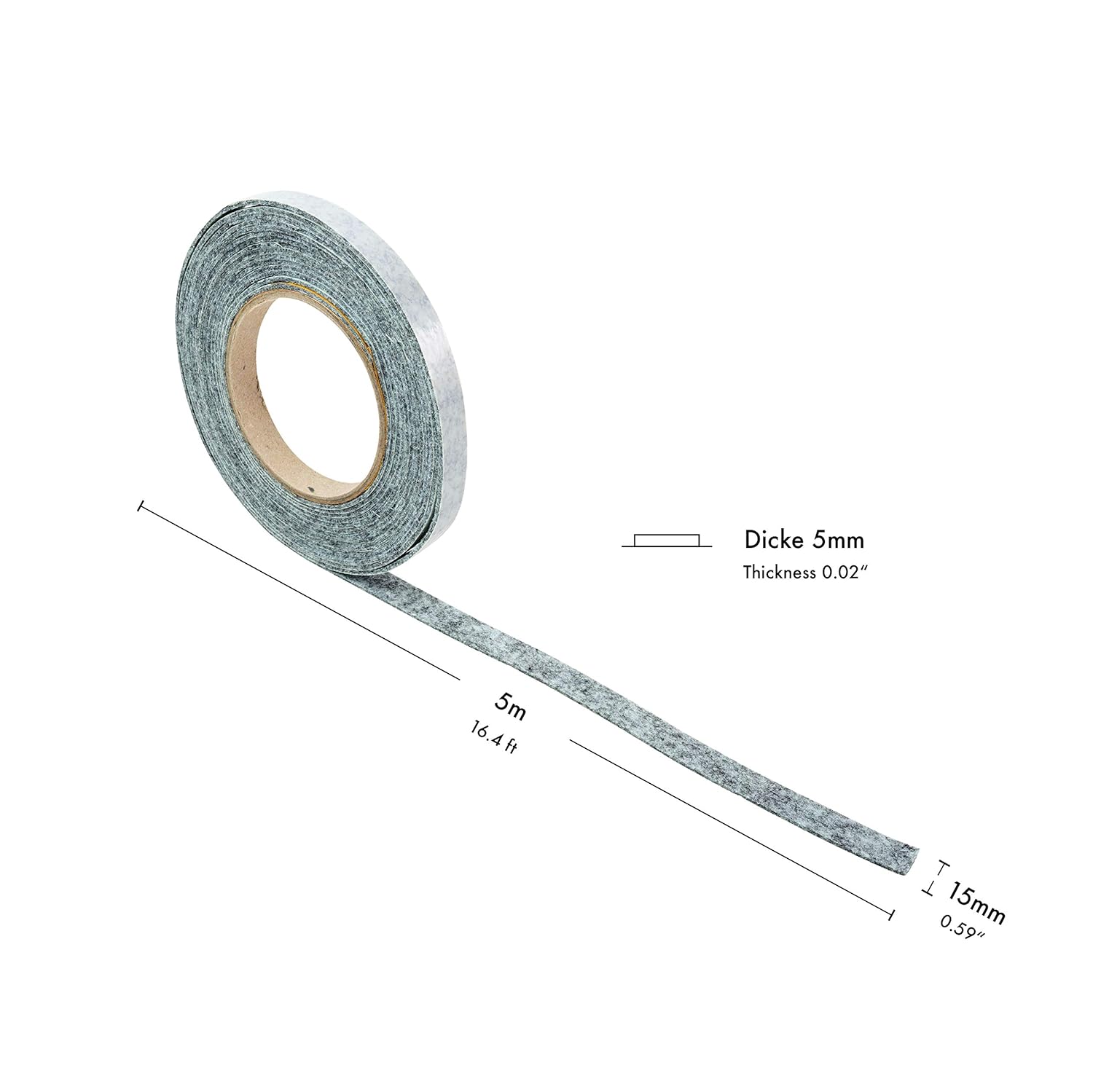 haggiy Filzstreifen - Möbelgleiter selbstklebend 'Premium' - 5,0 mm