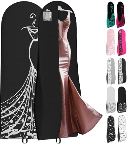 Amazon.com: 72" Long Dress Bags for Gowns - Wedding Dress Garment Bag for Dresses - Long Garment Bags for Hanging Clothes & Closet Storage - Durable Travel Bag for Women with ID Amazon.com: 72" Long Dress Bags for Gowns - Wedding Dress Garment Bag for Dresses - Long Garment Bags for Hanging Clothes & Closet Storage - Durable Travel Bag for Women with ID