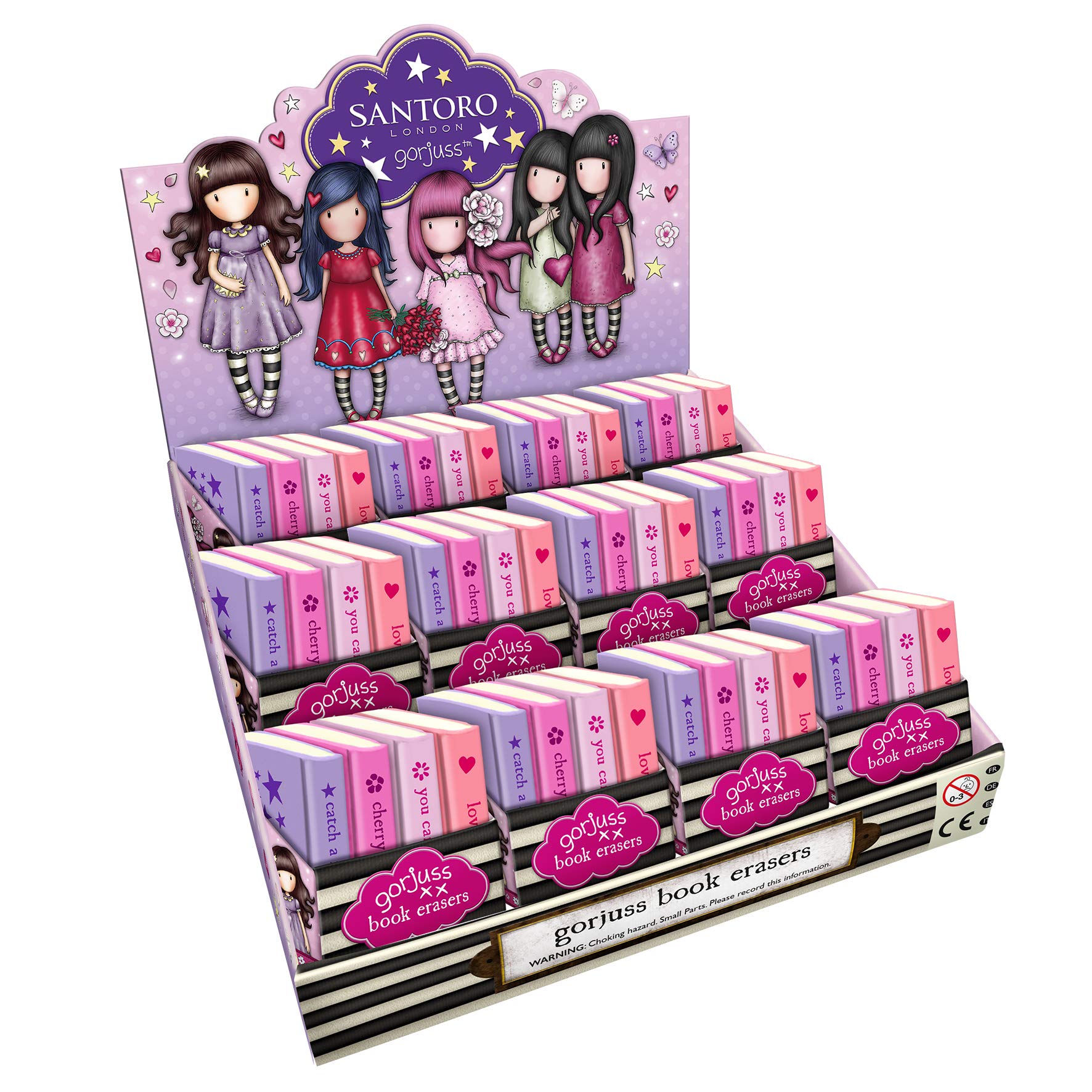 Gorjuss Sparkle & Bloom Book Erasers Display 949GJD01